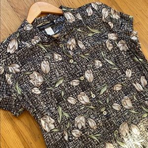 Vintage Floral Shirtdress Button up